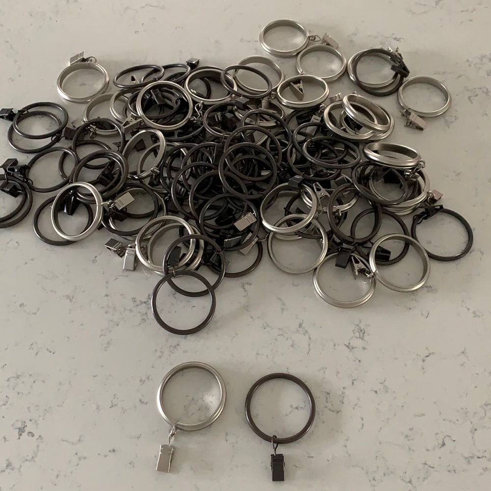 Cambria Classic Curtain Ring Hooks Silver Bronze